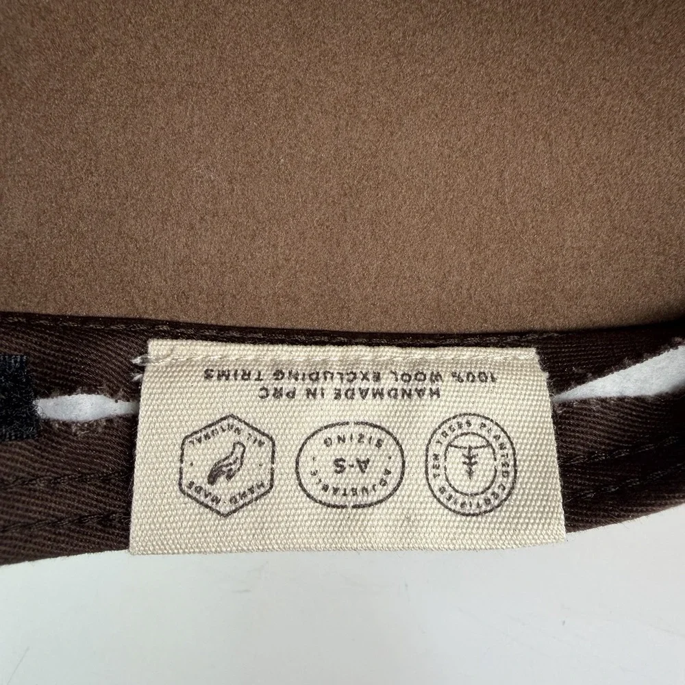 Will & Bear Western Hat Men's Size XL  Brown With Leather Strap 100% Wool Cowboy